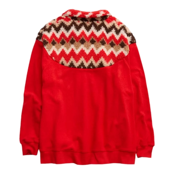 Red Aerie Quarter Zip Sweatshirt - Picture 4 of 6